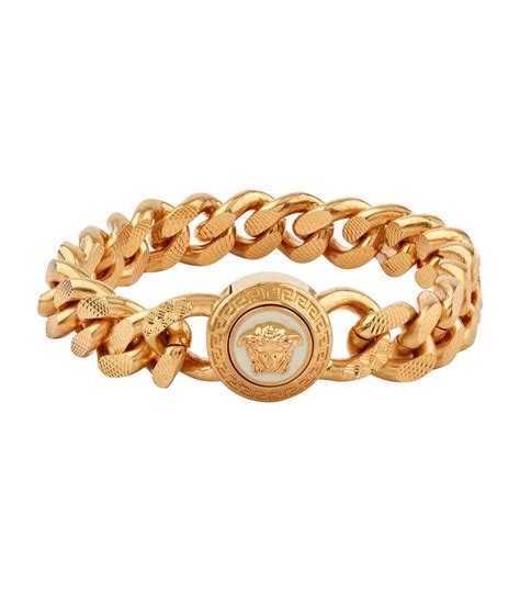 versace bracelet gold men's|versace chain bracelet.